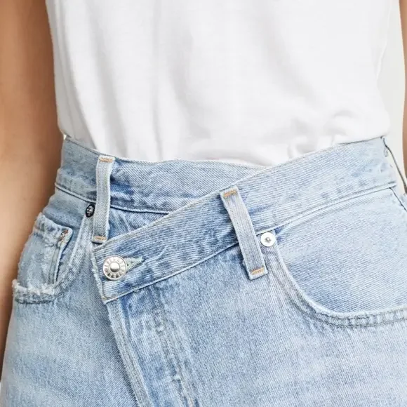 AGOLDE Criss Cross Upsized Jeans size 25 Straight‎ Leg High Rise - Picture 7 of 12